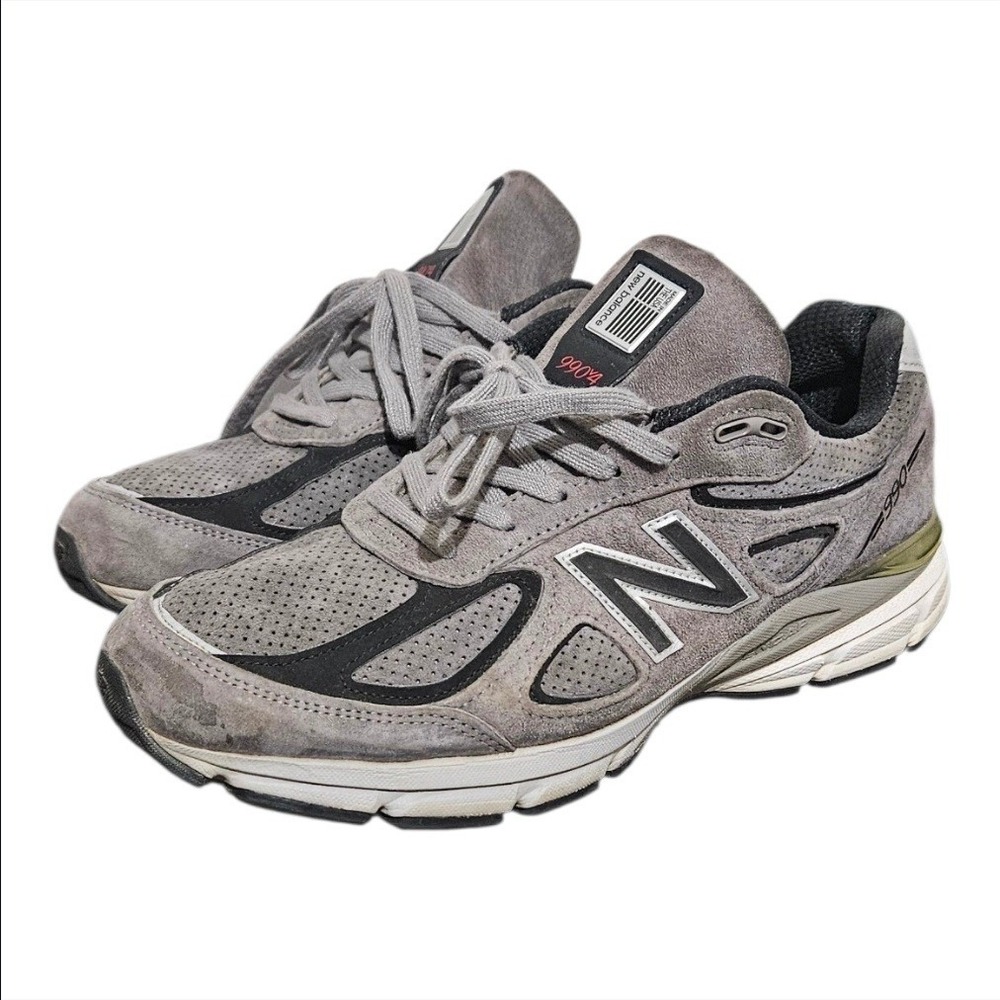 New Balance 990 v4 Running Shoes Sneakers Made in USA Mens 10 Grey M990SG4